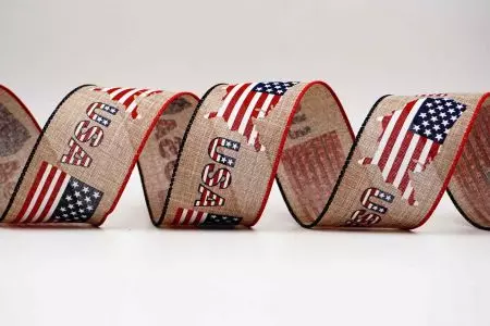 American Map & Flag Ribbon - American Map & Flag Ribbon